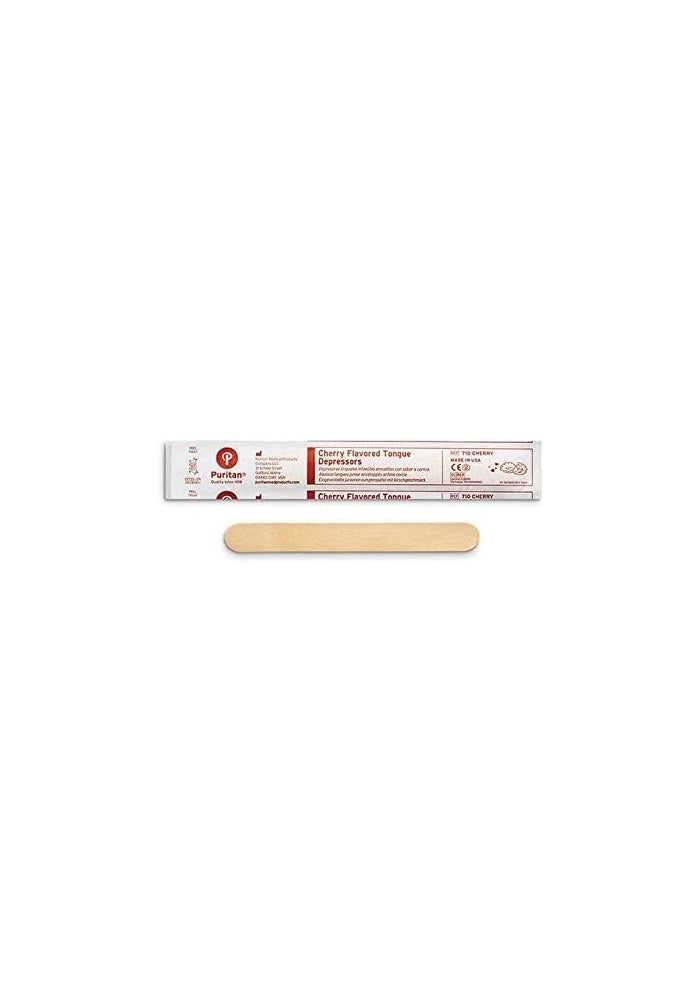 Puritan Junior Cherry Flavored Tongue Depressors - 50 Count Box - Image 2